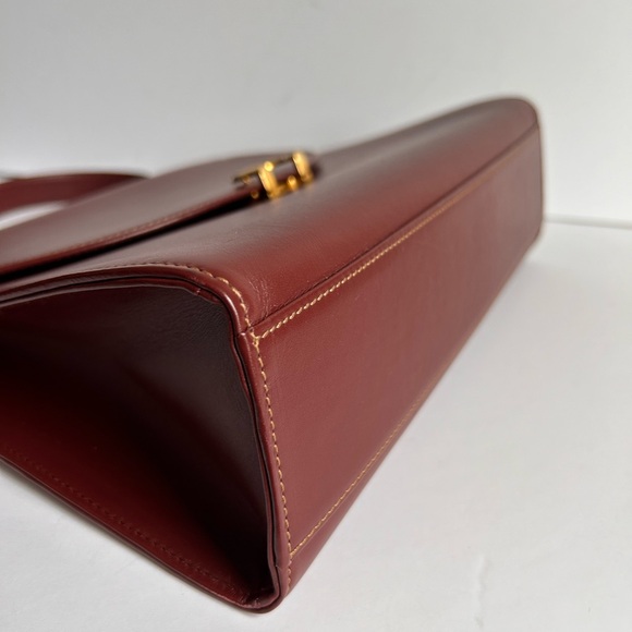 Cartier Vintage Bordeaux Top Handle Bag Les Must De Cartier - Picture 14 of 16